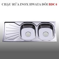 CHẬU RỬA CHÉN INOX 2 HỘC 1 CÁNH HWATA BDC4