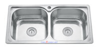 Chậu rửa chén Inox 2 ngăn – Model 7843LK