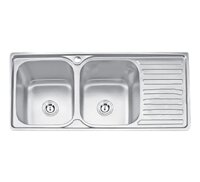 Chậu rửa chén inox 2 ngăn 1 cánh Eurosun EU-10545S - Hàng chính hãng