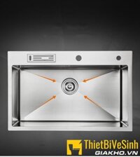 Chậu rửa chén inox 201 1 ngăn Navier NV-6045VD201