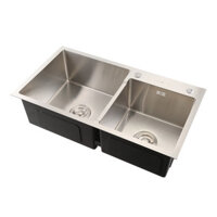 Chậu rửa chén inox 304 cao cấp 2 ngăn (82×45)