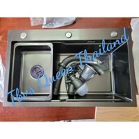 Chậu rửa chén inox 304 phủ NANO đen Kt78*46cm dày, cao cấp kiểu dáng hiện đại & sang trọng. CHỌN HỎA TỐC SHIP 2H TPHCM