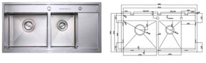 Chậu rửa chén inox Eurogold EUP39850