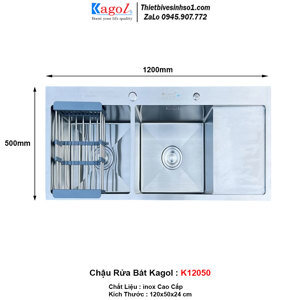 Chậu rửa chén inox Kelas K-12050 (K12050)