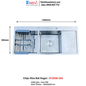 Chậu rửa chén inox Kelas K-12050 (K12050)