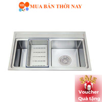 Chậu rửa chén inox Malloca MS 8812, bồn rửa bát inox 304, Cam kết chính hãng
