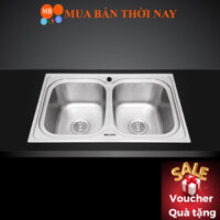 Chậu rửa chén inox Malloca MS 1001 NEW, bồn rửa bát inox 304, Cam kết chính hãng