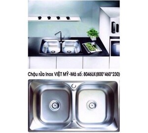 Chậu rửa chén inox Việt Mỹ 8046LK
