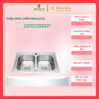 Chậu rửa chén Malloca MS 1001 NEW, Dòng sản phẩm mới chế tạo bán thủ công, Thép không gỉ 304