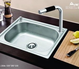 Chậu rửa chén Việt Mỹ inox H.5338