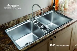 Chậu rửa chén Việt Mỹ inox H.9848