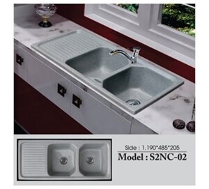 Chậu rửa đá nhân tạo Việt Mỹ S2NC-02 - 2 hố