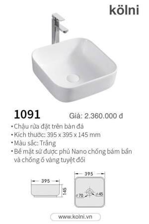 Chậu rửa đặt bàn Kolni 1091