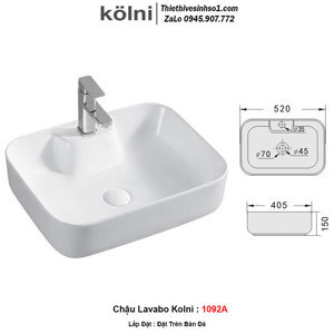 Chậu rửa đặt bàn Kolni 1092A