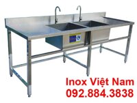 Chậu Rửa Đôi Inox 304 Công Nghiệp 2 Cánh CR-17