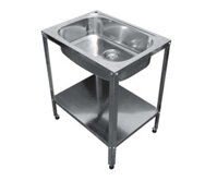 Chậu rửa đơn giản bằng thép không gỉ (600 x 430 x H700mm) AOYAGI 0288400