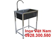 Chậu Rửa Inox 1 Ngăn Có Khung Chân CR-106