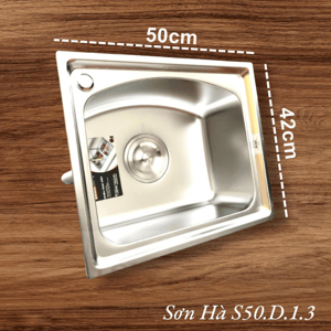Chậu rửa Inox Sơn Hà S50, Inox 304
