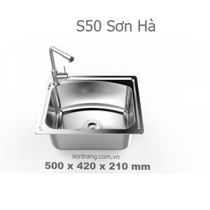 Chậu rửa Inox Sơn Hà S50, Inox 304