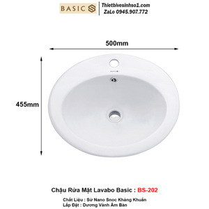 Chậu rửa lavabo Basic BS-202