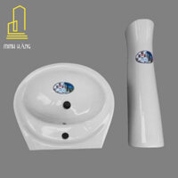 Chậu rửa lavabo, chân dài Minh Long  chân dài C284, chân lavabo đứng Minh Long.