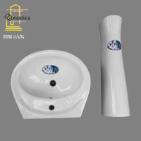 Chậu rửa lavabo, chân dài Minh Long chân dài C284, chân lavabo đứng Doco, bồn rửa mặt.