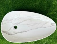 Chậu rửa lavabo đặt bàn hình giọt nước vân đá HD448V