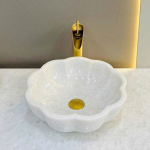 Chậu rửa lavabo màu ghi vàng Eximstone DK31