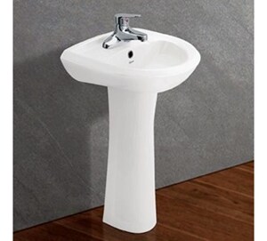 Chậu rửa lavabo treo tường Viglacera VTL3N và chân VI1T