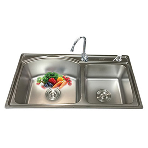 Chậu rửa Lucky LK8445R, 2 hố