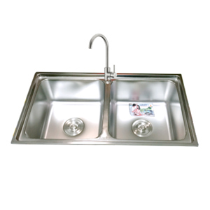 Chậu rửa Lucky LK8546C, 2 hố