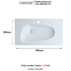 Chậu rửa mặt âm bàn Caesar LF5368