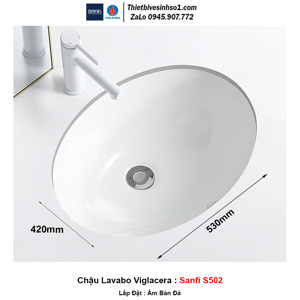 Chậu rửa mặt âm bàn Sanfi S502