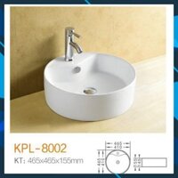 Chậu rửa mặt  cao cấp Keli KPL-8002, tô rửa tay, bảo hành 10 năm