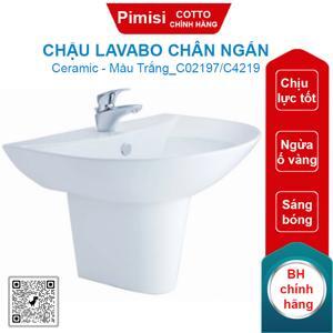 Chậu rửa mặt chân ngắn Cotto C02197+C4219