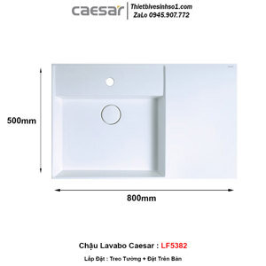 Chậu rửa mặt đặt bàn Caesar LF5382