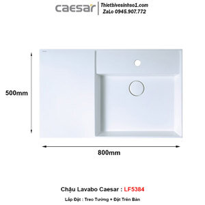 Chậu rửa mặt đặt bàn Caesar LF5384
