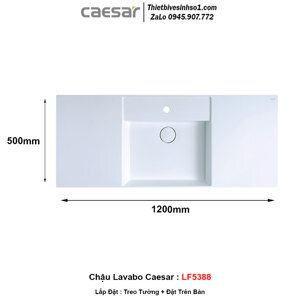 Chậu rửa mặt đặt bàn Caesar LF5388