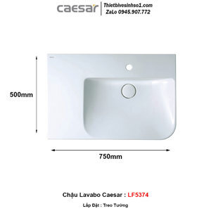 Chậu rửa mặt đặt bàn Caesar LF5374