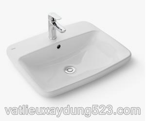 Chậu rửa mặt đặt bàn đá dương vành Inax L-2398V