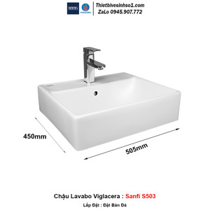 Chậu rửa mặt đặt bàn Sanfi S503