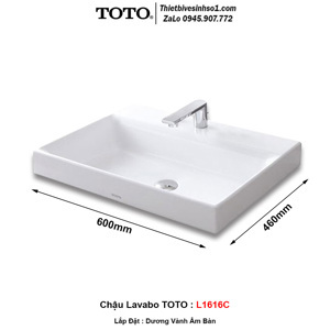 Chậu rửa mặt đặt bàn Toto L1616C