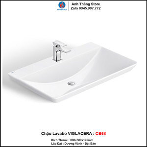 Chậu rửa mặt đặt bàn Viglacera CB68
