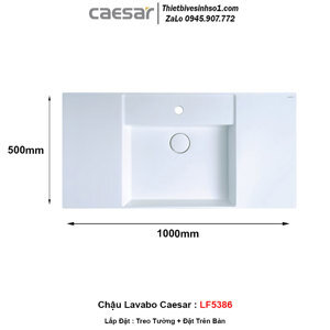 Chậu rửa mặt dương bàn Caesar LF5386
