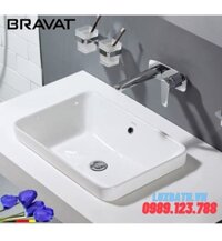 Chậu rửa mặt dương vành BRAVAT C22206W-ENG