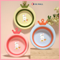 Chậu rửa mặt gấp gọn cho bé, thau xếp gọn tiện lợi du lịch, hình thỏ đáng yêu