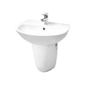 Chậu rửa mặt lavabo 3 lỗ Inax L285VEC