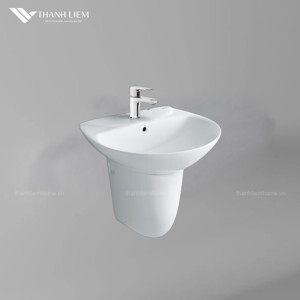 Chậu rửa mặt lavabo 3 lỗ Inax L285VEC