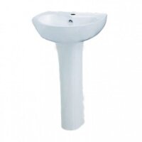 Chậu Rửa Mặt Lavabo Caesar Chân Dài L2150/P2445