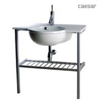 Chậu rửa mặt lavabo chân inox CAESAR LF5306 AS006